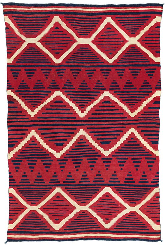 Classic Serape with a Red Field
