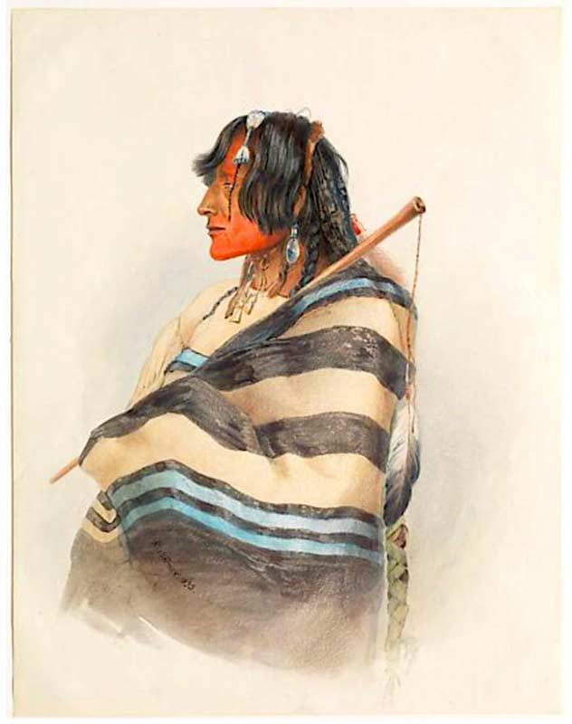 Kiasax (Bear-on-the-Left), 1833, by Karl Bodmer